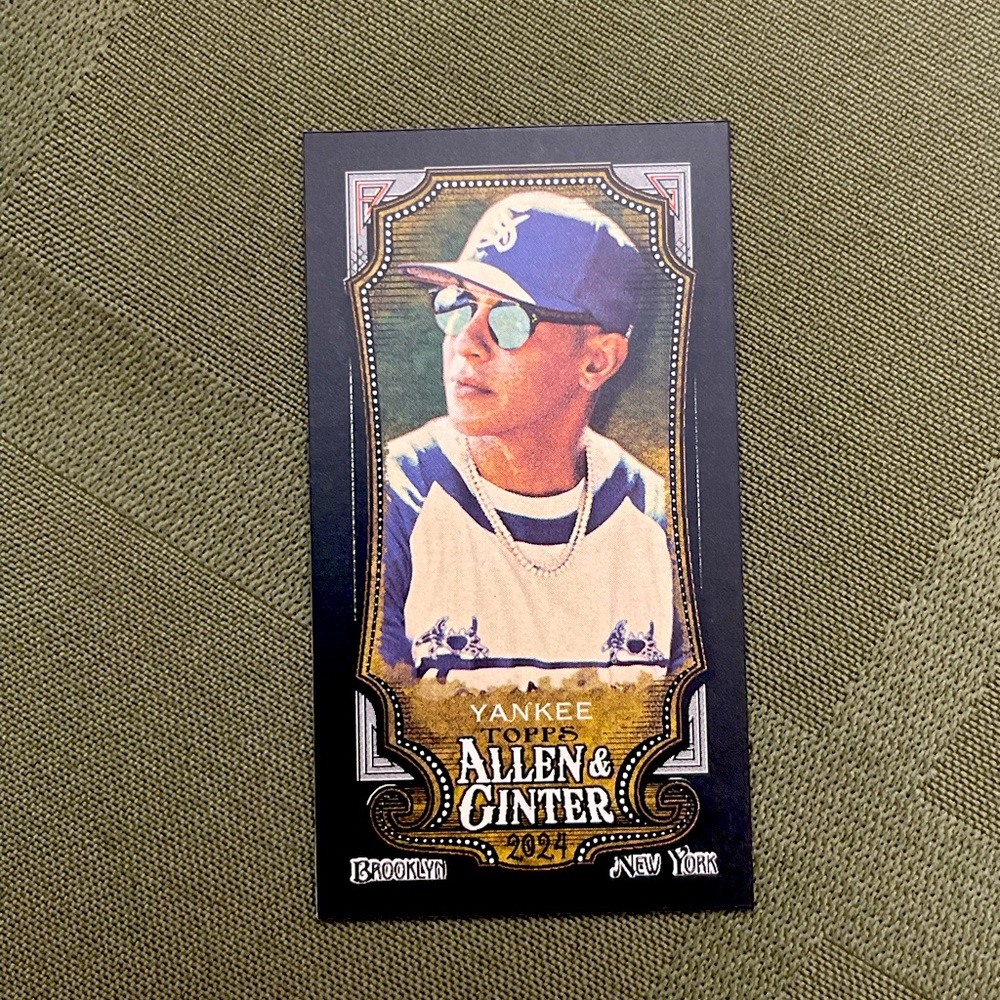 Allen & Ginter 2024 Rapper sensation Daddy Yankee black mini card #300